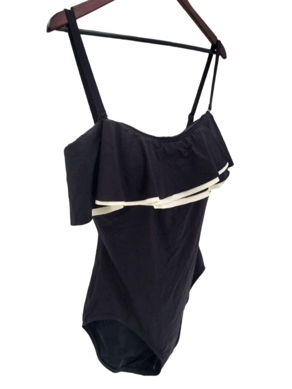 Coco Reef 14/38C Ruffle Bandeau Removable Straps Swimwear One-Piece Bathing Suit - Picture 12 of 13